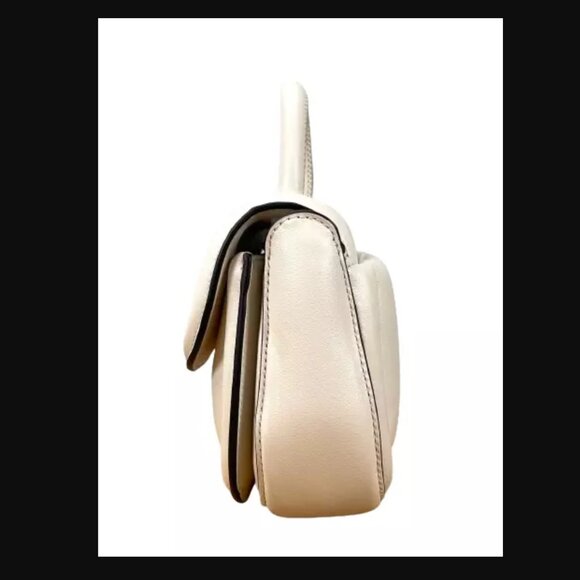 Kate Spade New York White Top Handle Puffy Smooth Leather Crossbody - Picture 4 of 4